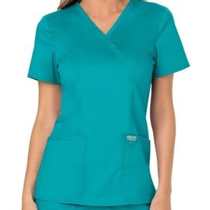 CHEROKEE teal scrub top “revolution”